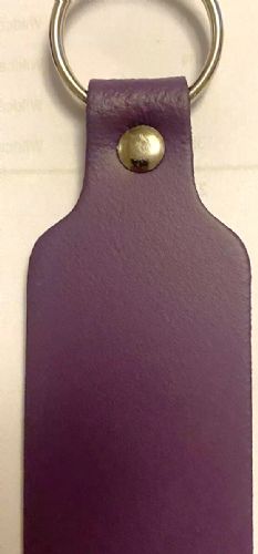 Leather Key Fob / Key Ring - Rectangle - Various Colours - Qty Options